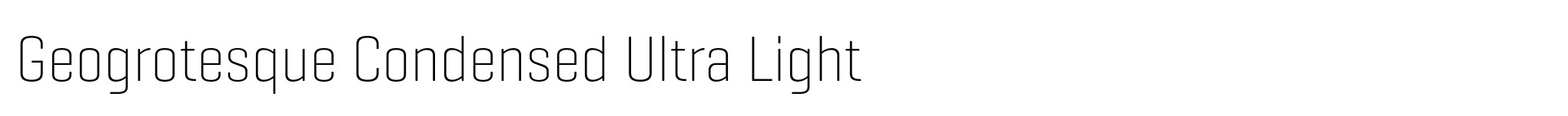 Geogrotesque Condensed Ultra Light image